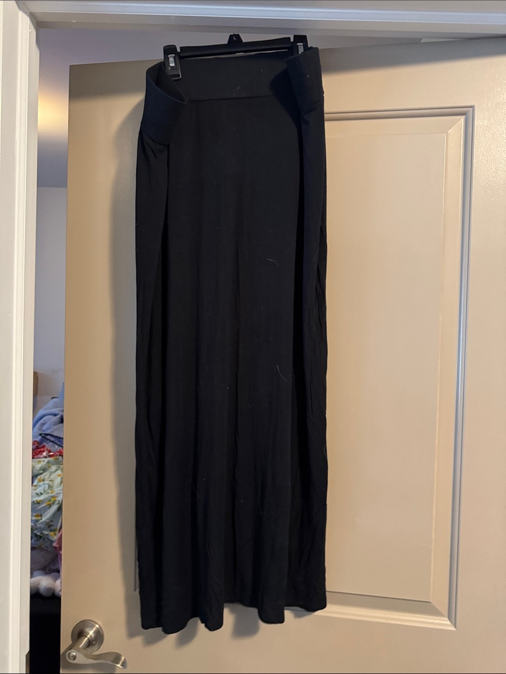 Black Maxi Skirt with Comfortable Stretch Waist